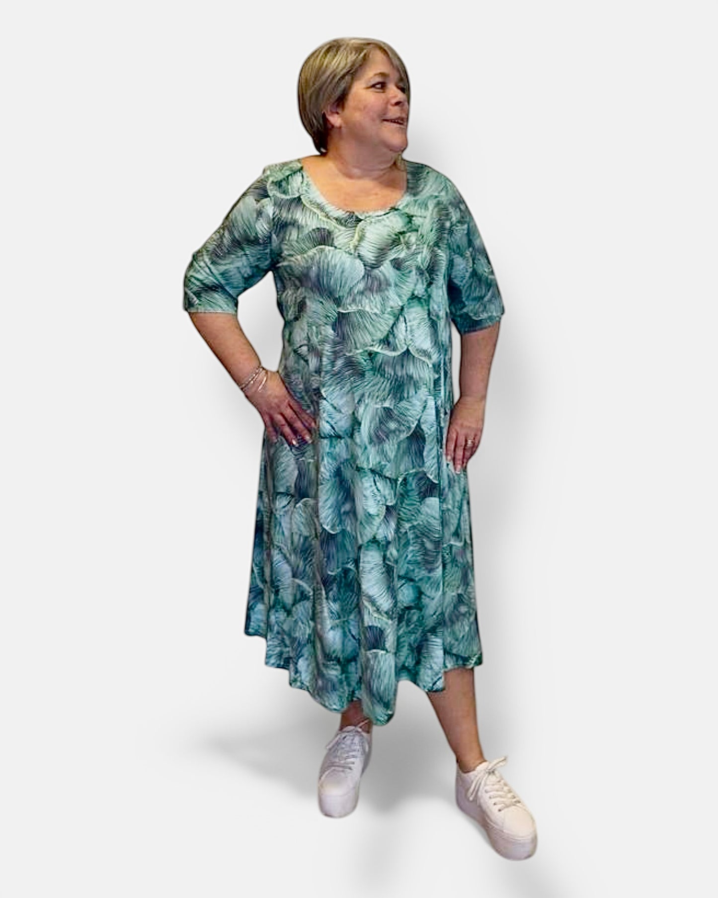 Robe Feuillage vert émeraude