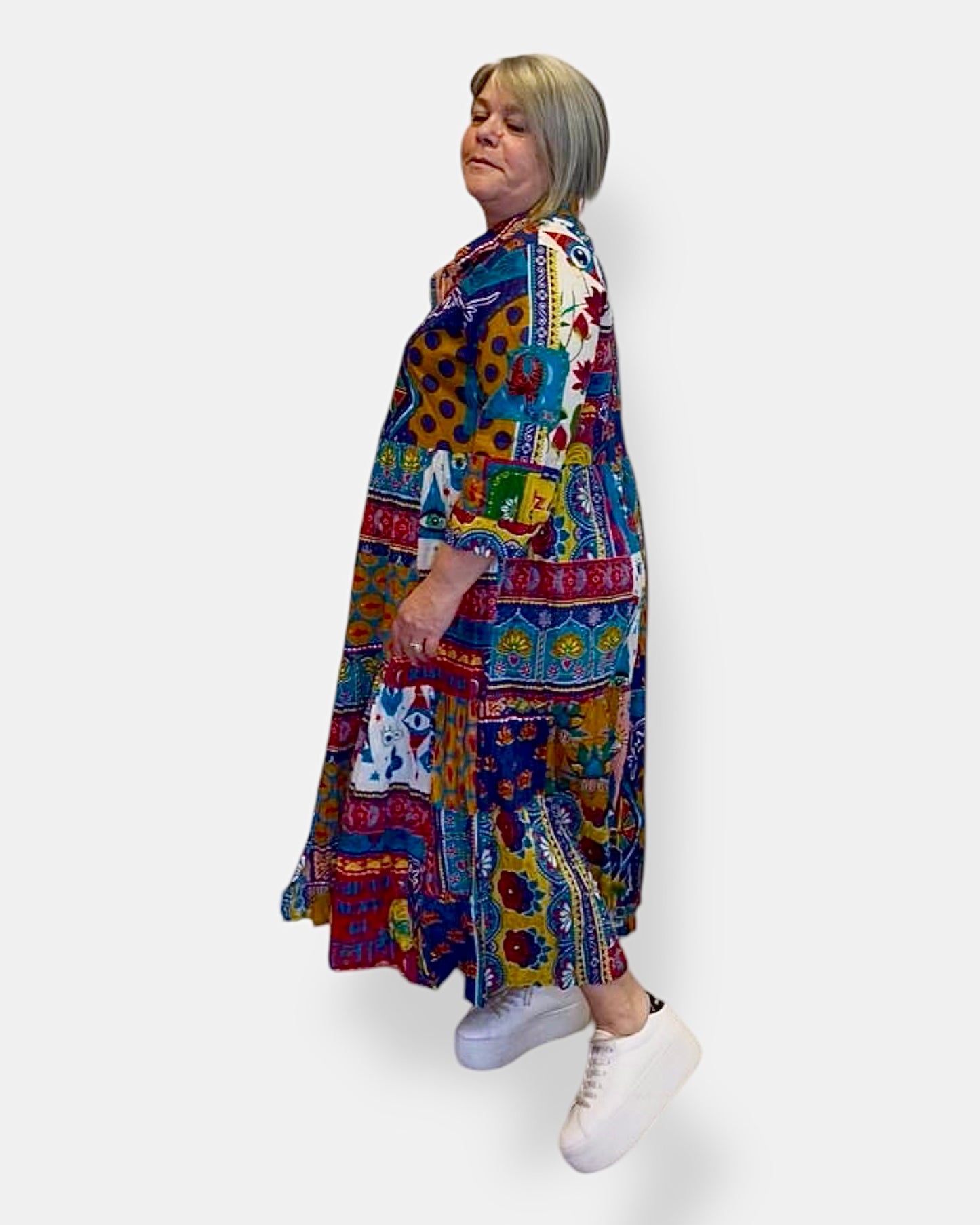 Robe Patchwork Colorée