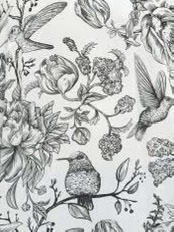 Pantalon imprimé tropical noir et blanc grande taille Mat Fashion - taille 46 – coupe fluide et taille élastiquée – Image 2